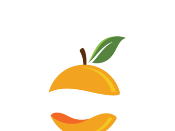 Orange fruit logo  Vector design illustration icon preview picture