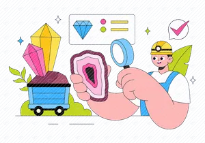 10 Mineralogist Vector Illustration