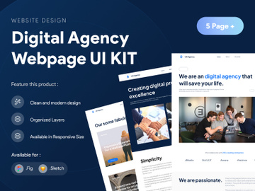 Digital Agency Website UI KIT preview picture