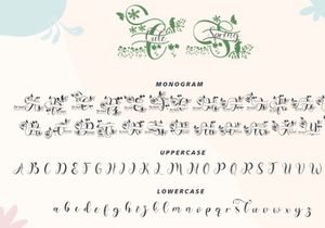 Cute Spring Monogram