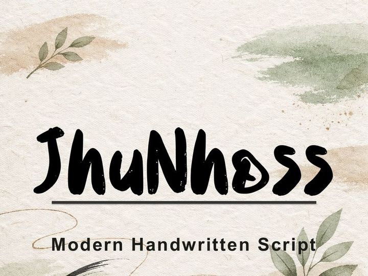 JhuNhoss – Modern Handwritten Script Font (OTF & TTF)
