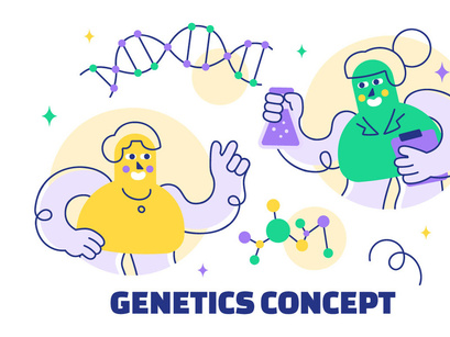 10 Genetics Research Illustration