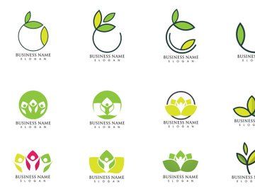 Eco tree leaf logo vector preview picture