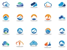 Cloud template logo vector