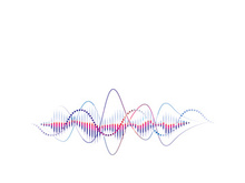 Sound waves vector illustration design template