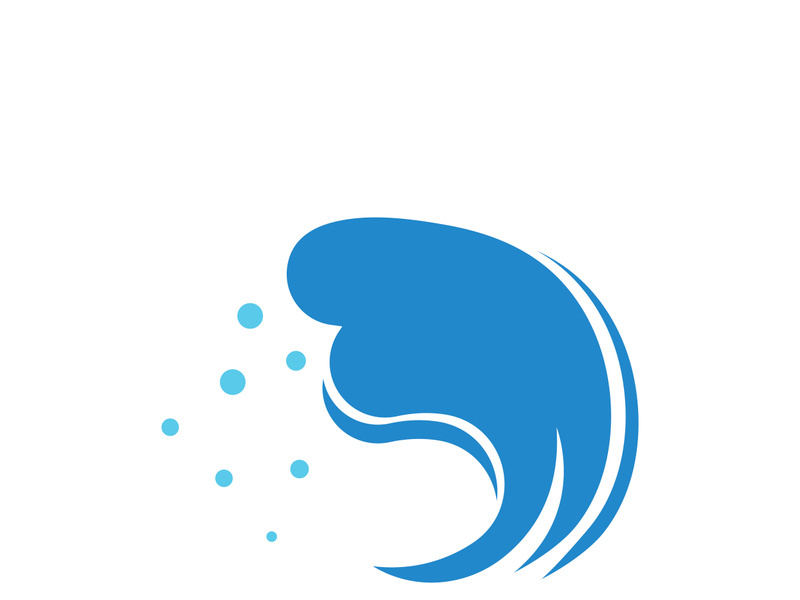 Ocean water wave wave logo design.