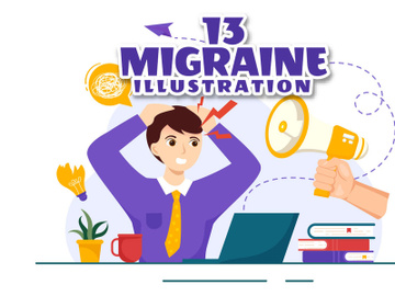 13 Migraine Vector Illustration preview picture