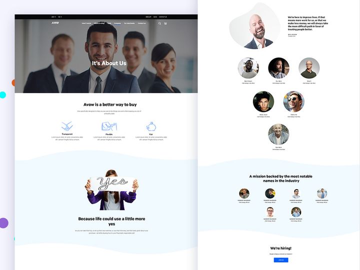 About Us Page UI KIT