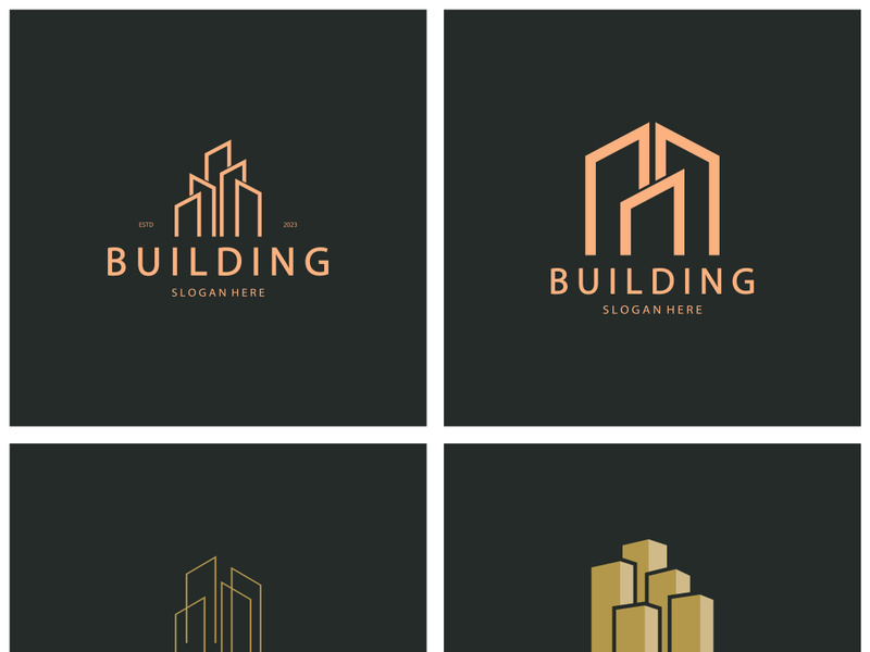 Building logo vector illustration design,Real Estate logo template, Logo symbol icon