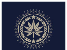 Mariuhana leaf symbol, marijuana or hemp icon, cannabis medical sign, weed drug vector illustration