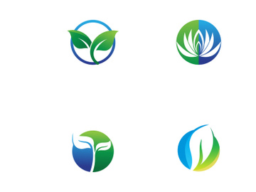 Modern colorful natural leaf logo design. preview picture