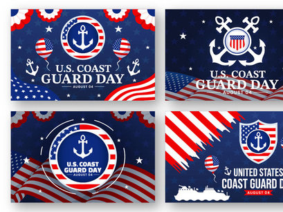 13 United States Coast Guard Day Illustration