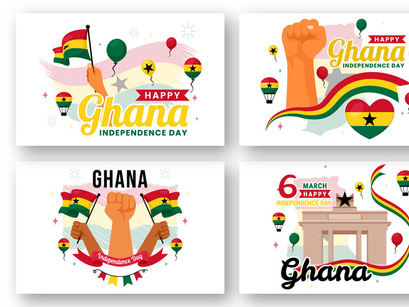 12 Ghana Independence Day Illustration