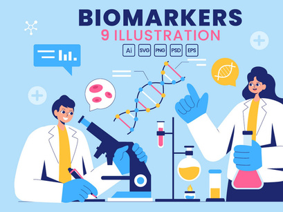 9 Biomarkers Research Illustration