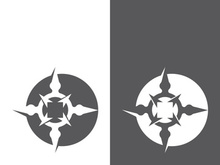 Compass logo template vector icon illustration design