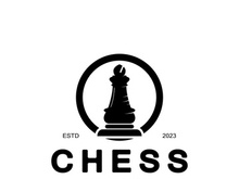 Chess strategy game logo with horse, king, pawn, minister and rook. Logo for chess tournament, chess team, chess championship, chess game application.