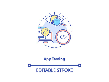 App testing concept icon preview picture