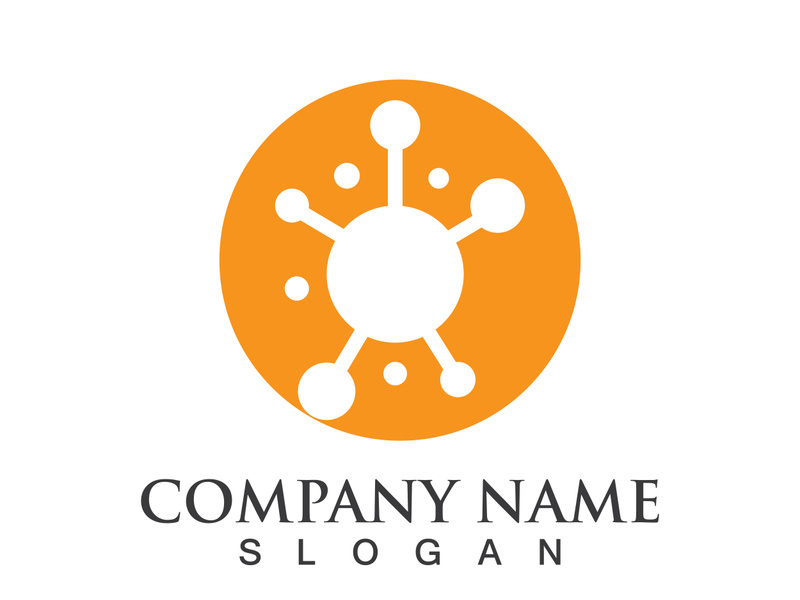 Molecule symbol logo template vector illustration design