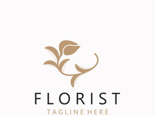 Flower logo design Floral emblem. Cosmetics, Spa, Beauty salon identity, Boutique and wedding invitations