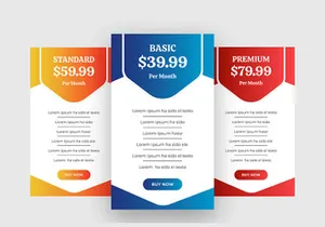 Pricing Table UI Elements Design Ver-4