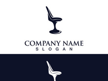 Chair furniture logo image creative design modern vector template
