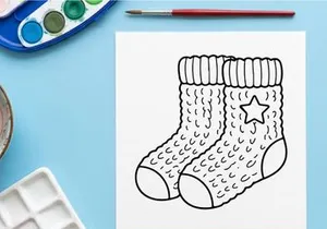 Niedliche gestrickte Weihnachts-Babyschuhe mit Sternenmuster für Geschenkset für Neugeborene