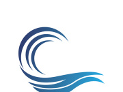 Water wave vector illustration logo template design