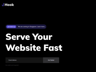 Hook: A Dark HTML Landing Page Template