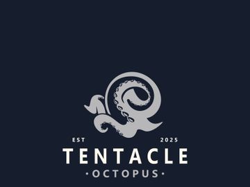 Octopus tentacle logo image design ocean animal vintage illustration preview picture