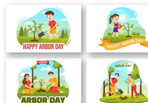 16 Happy Arbor Day Illustration