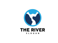 River Logo Design River Creek Vector
