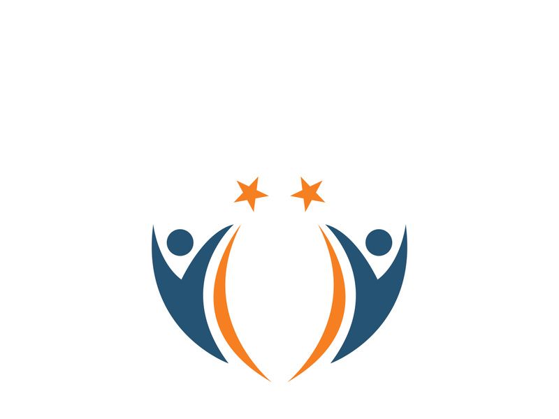 People star logo design to achieve a success or dream.