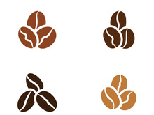 Coffee bean icon illustration