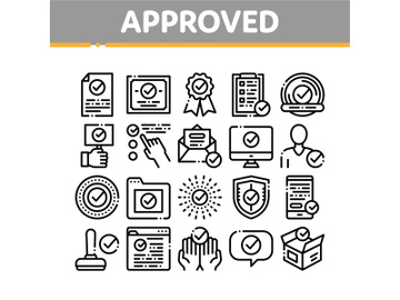 Approved Collection Elements Vector Icons Set preview picture