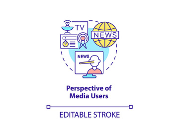 Perspective of media users concept icon preview picture