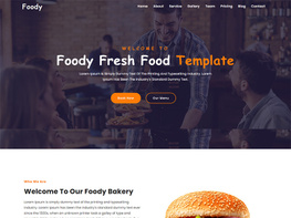 Foody Food & Restaurant Landing Page Template preview picture