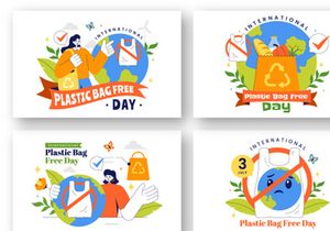 7 International Plastic Bag Free Day Illustration
