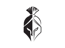 Spartan helmet icon illustration design