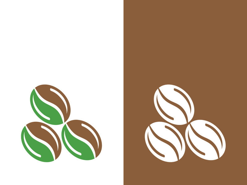 Coffee bean icon vector illustration template