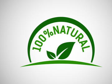 Natural, organic, fresh food vector logo or badge template for product preview picture