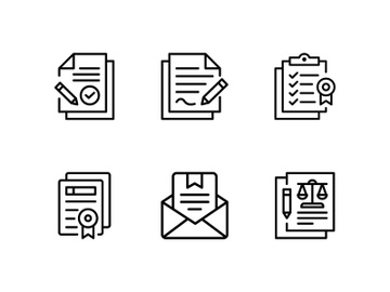 Legal Document Icon in Line Style preview picture