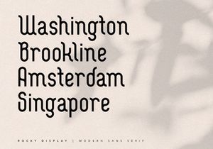 Rocky Display - Modern Sans Serif Font