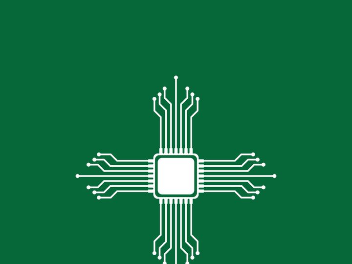 Circuit processor symbol and icon