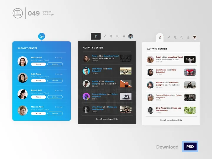 Notifications | Daily UI challenge - 049/100