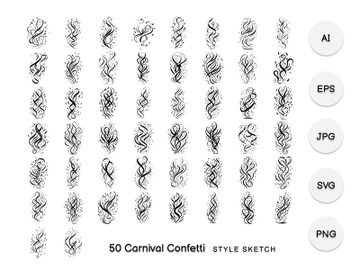 Carnival Confetti Element Black preview picture