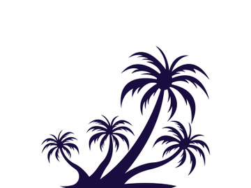 Palm tree summer logo template vector illustration preview picture