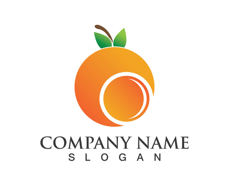 Orange logo design Vector icon illustration design