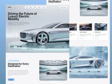 Luxury Electric Car Website UI Design | Futuristic Landing Page preview picture