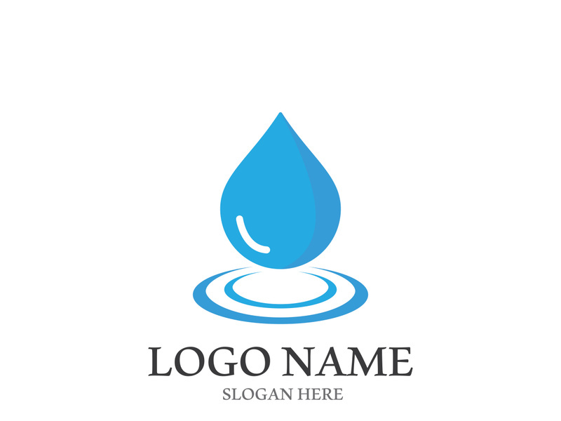 Water drop logo template vector illustration design