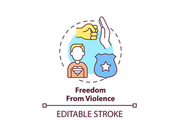 Freedom from violence concept icon preview picture